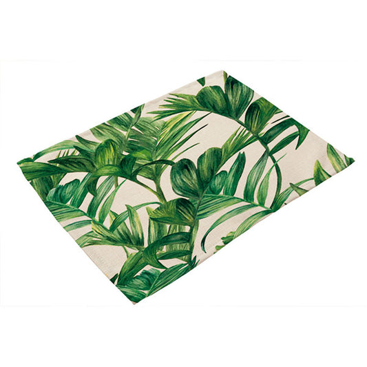 Green Leaf Printed Table Place Mats