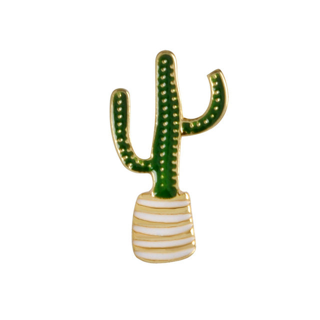 Cactus Leaf Brooch Pin